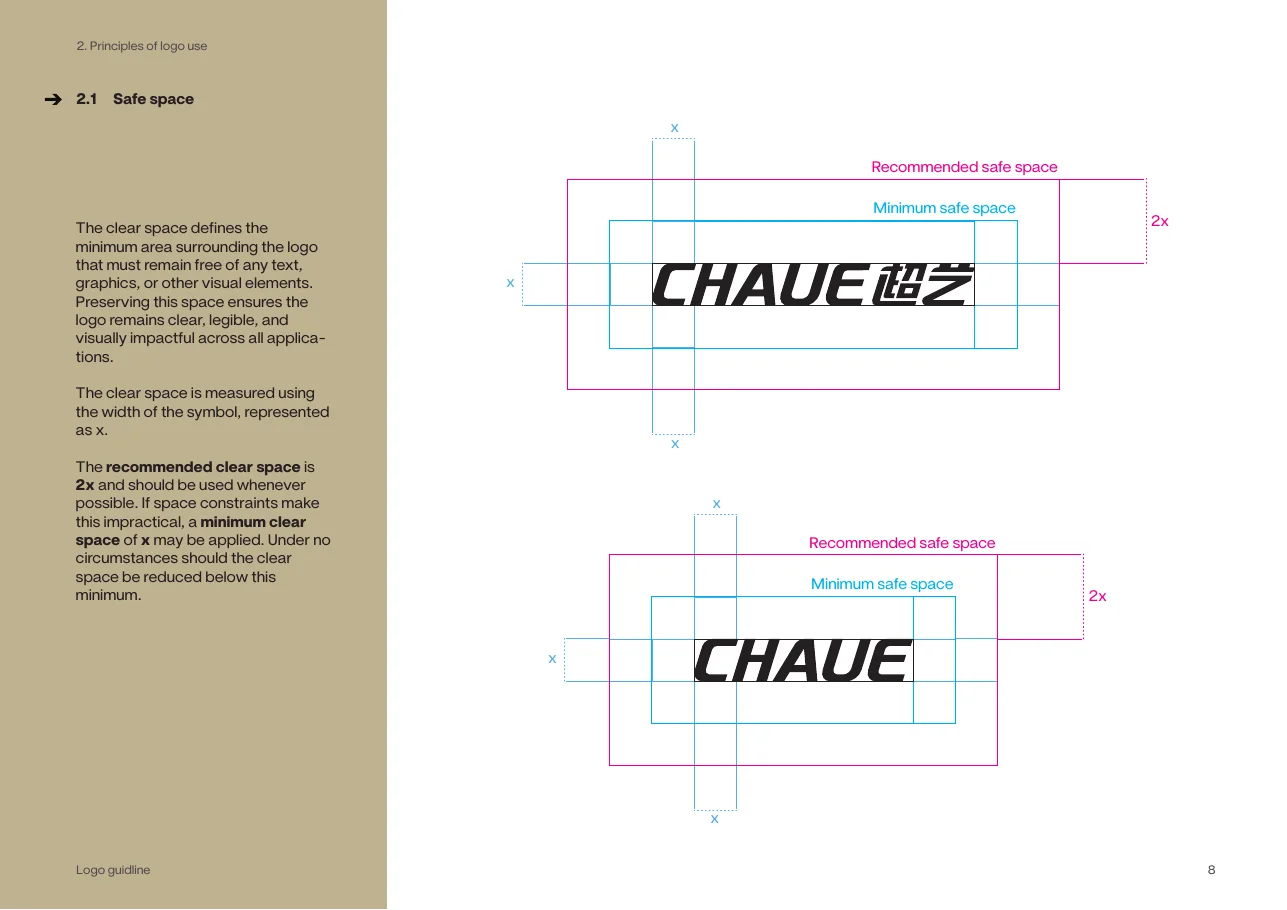 Logo clear space diagram