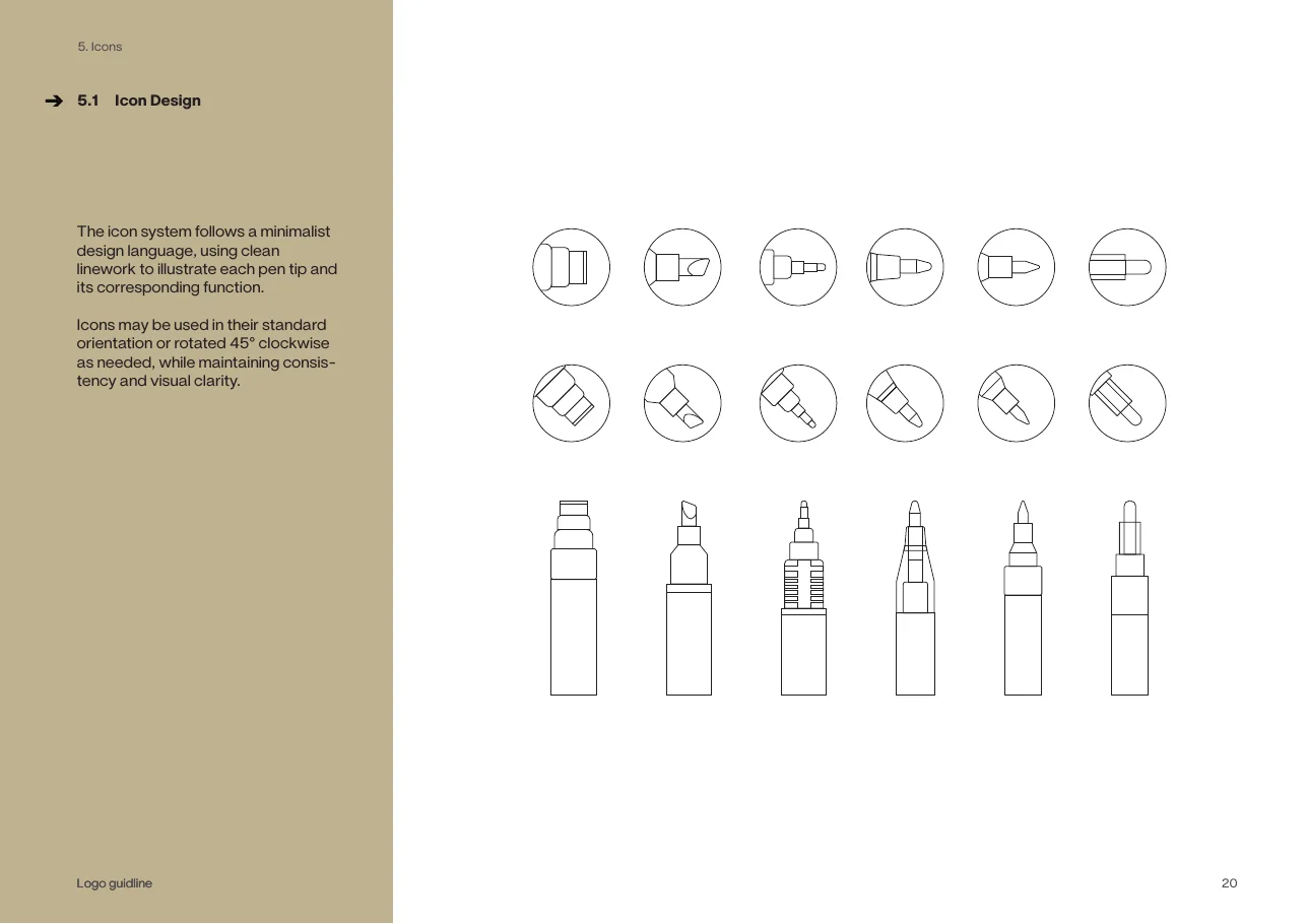 Icon set of tool outlines