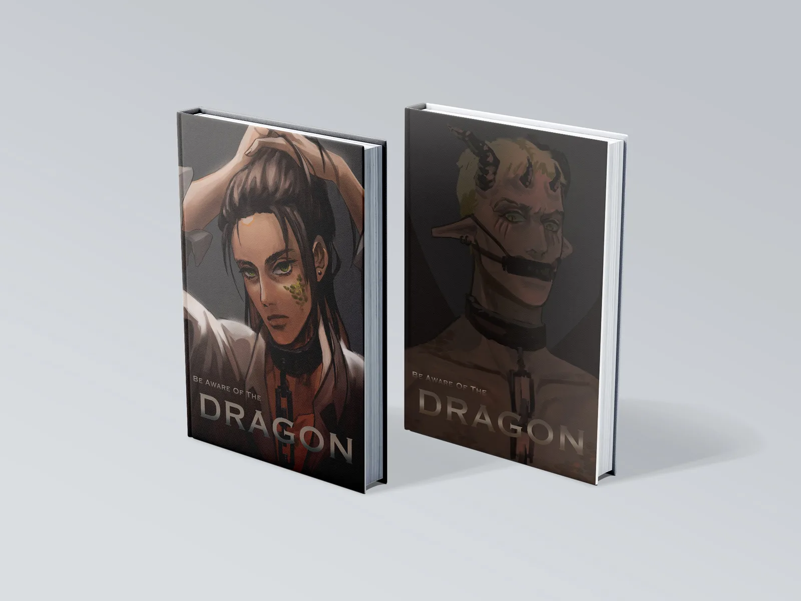 Two hardcover comic books titled Dragon