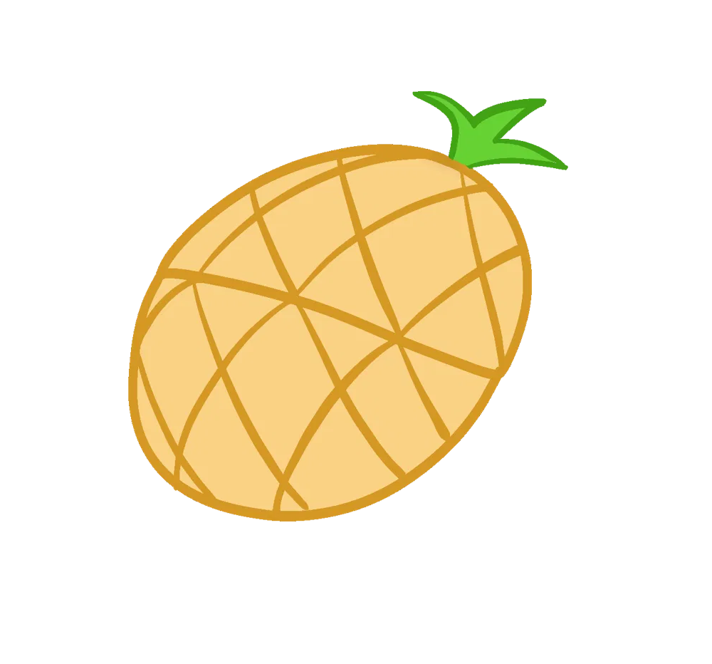 Cantaloupe melon with a green stem