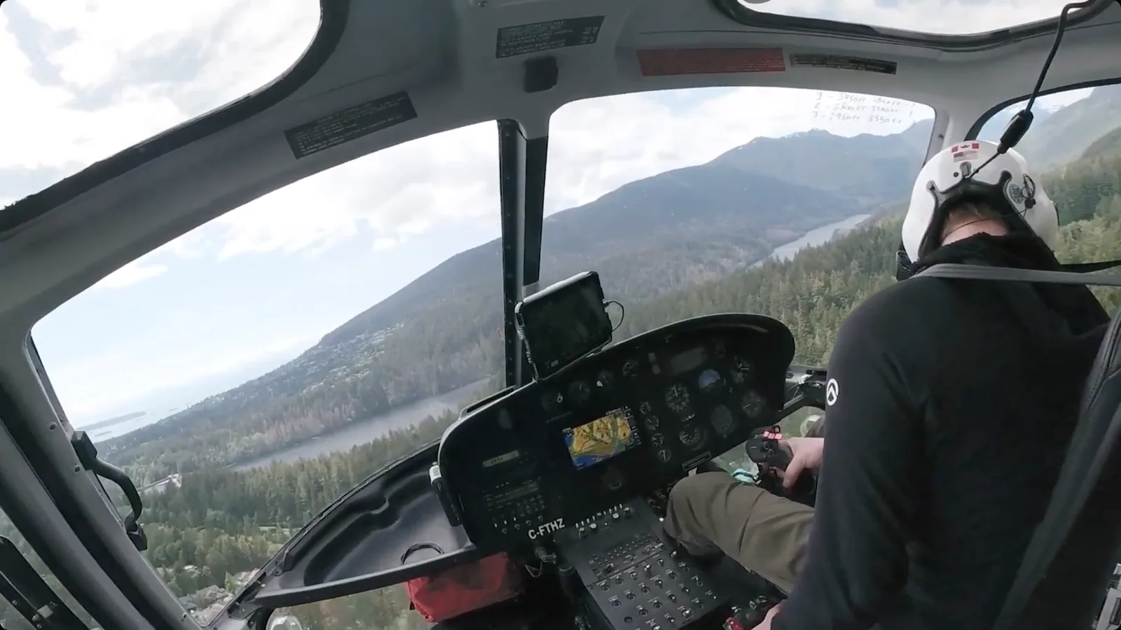 Filming 360 footage from a helicopter