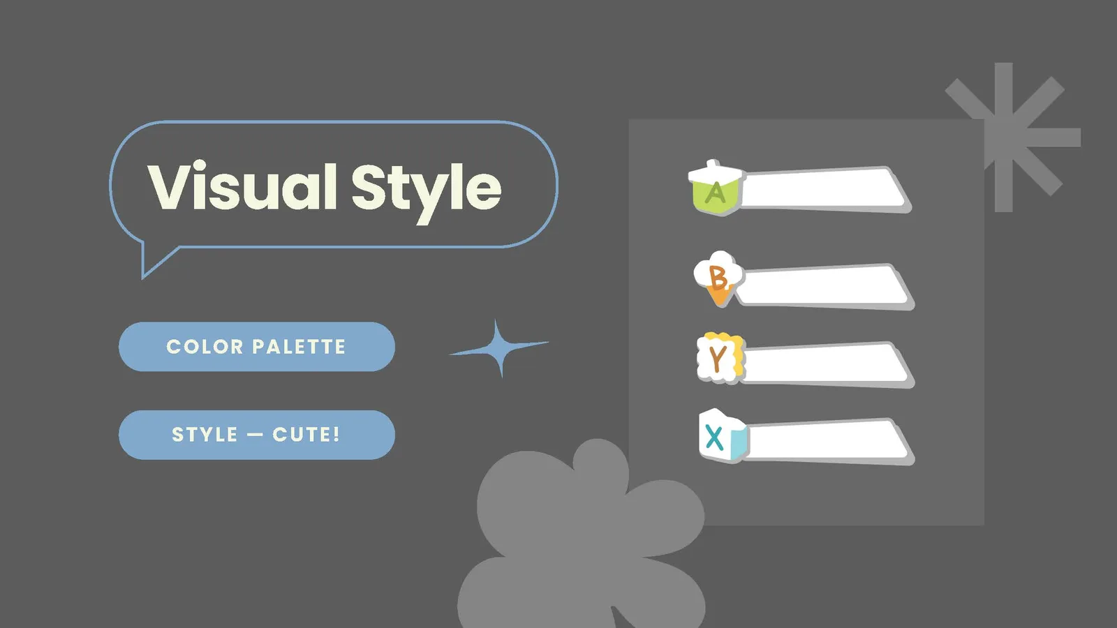 Visual style slide with the colour palette