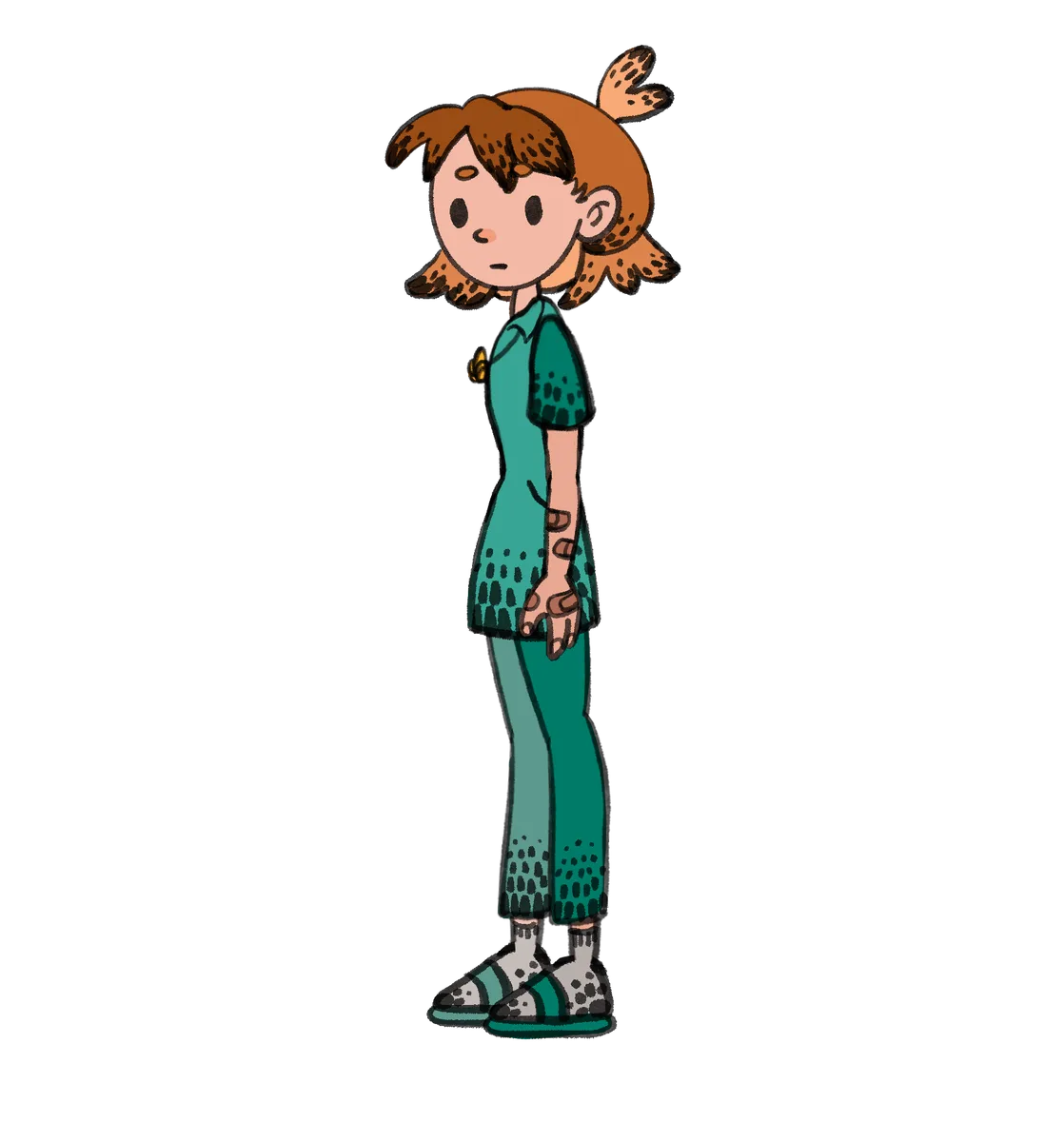 Haru rigged as a cut-out puppet