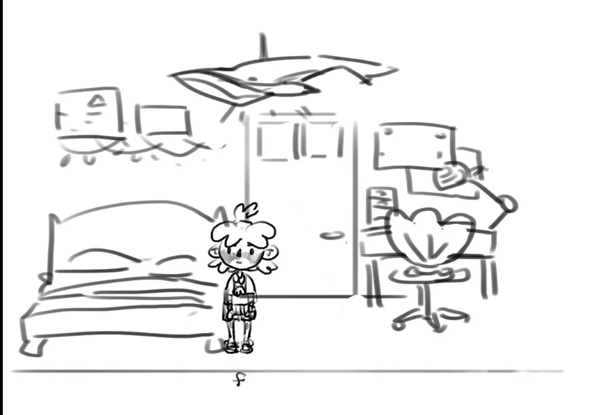 Room layout sketch e