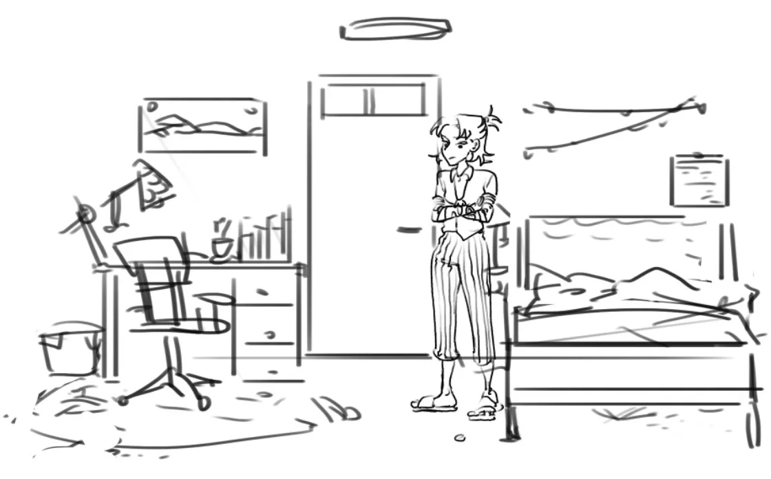 Room layout sketch f